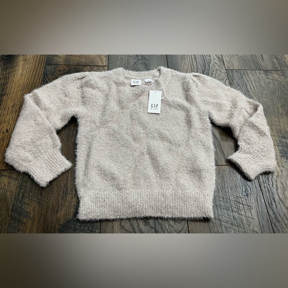 Gap Girls Metallic Shine Pullover Sweater, Pink Rose, Size XS, NEW - Picture 3 of 7